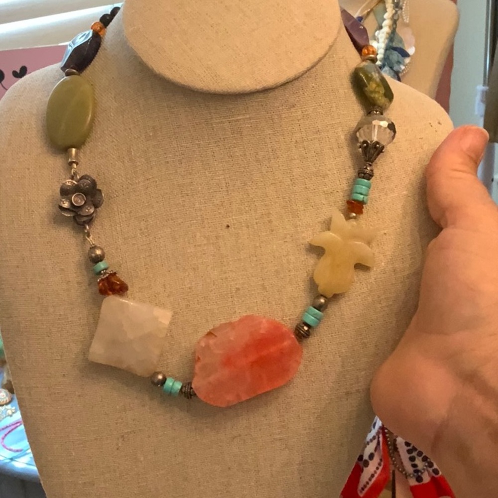 Handcrafted Multicolor Stone Necklace
